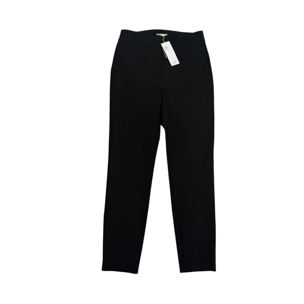 NEW Eileen Fisher Trousers Womens 4 Black Organic Cotton Stretch Twill